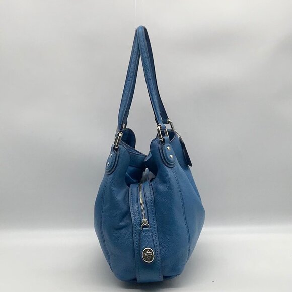 Coach Blue Pebbled Leather Edie 31 Shoulder Bag 57125 - Picture 4 of 11